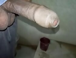 Young indian boy masturbation cum after pissing in toilet